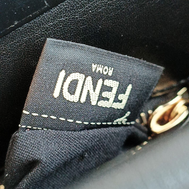 FENDI 芬迪 躲貓貓 peekaboo 黑色 金扣 手提包 肩背包-29