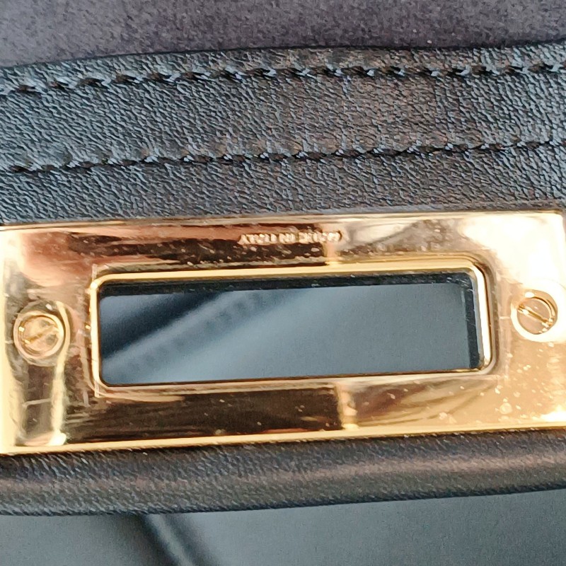 FENDI 芬迪 躲貓貓 peekaboo 黑色 金扣 手提包 肩背包-30