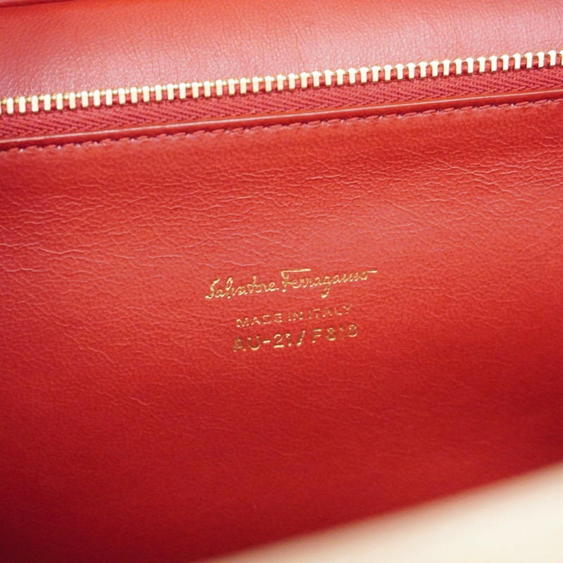 Salvatore Ferragamo 手袋 Gancini 皮革米色女式-4