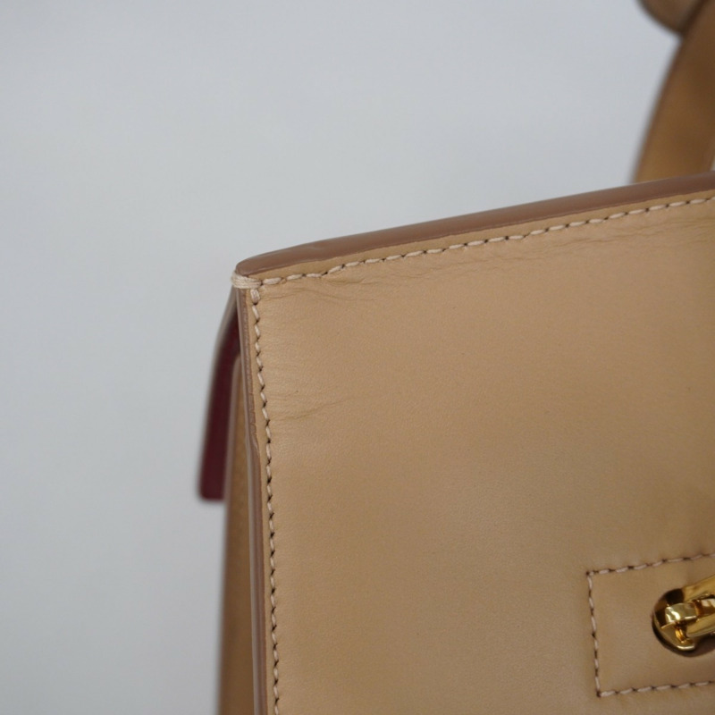 Salvatore Ferragamo 手袋 Gancini 皮革米色女式-7