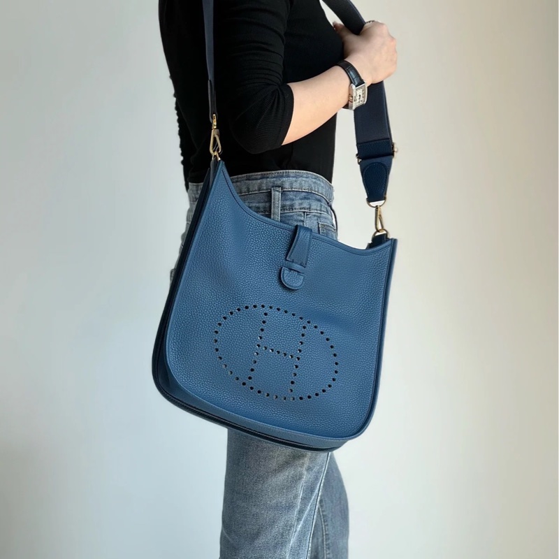 Hermes Evelyne 伊芙琳 29 風暴藍 #肩背包 #專櫃近14萬 #伊芙琳-0