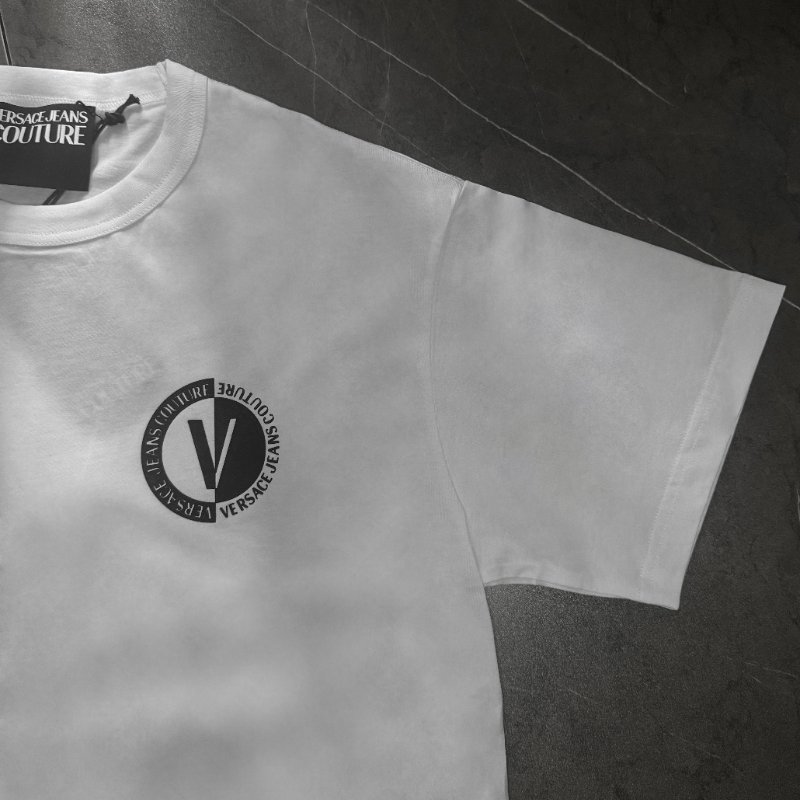 🤣 雙11到了，我的理智正式下線 💸【VERSACE-凡賽斯】胸口小LOGO設計T恤 白-5