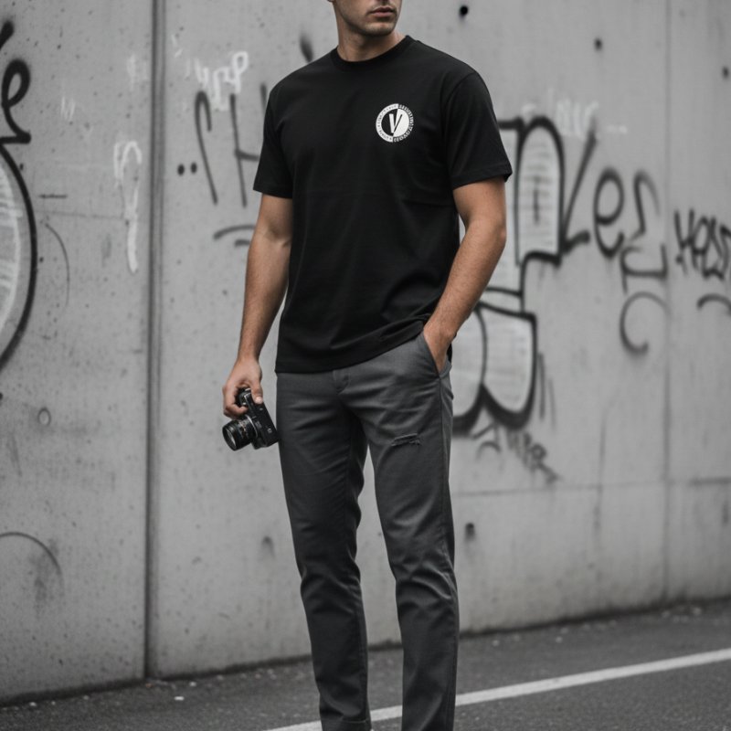 🤣 雙11到了,我的理智正式下線 💸【VERSACE-凡賽斯】胸口小LOGO設計T恤 黑-0