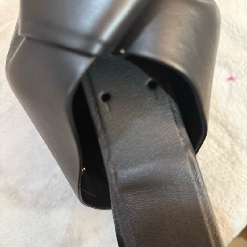 Acne Studios Musubi Logo Debossed Mini Tote Bag-17