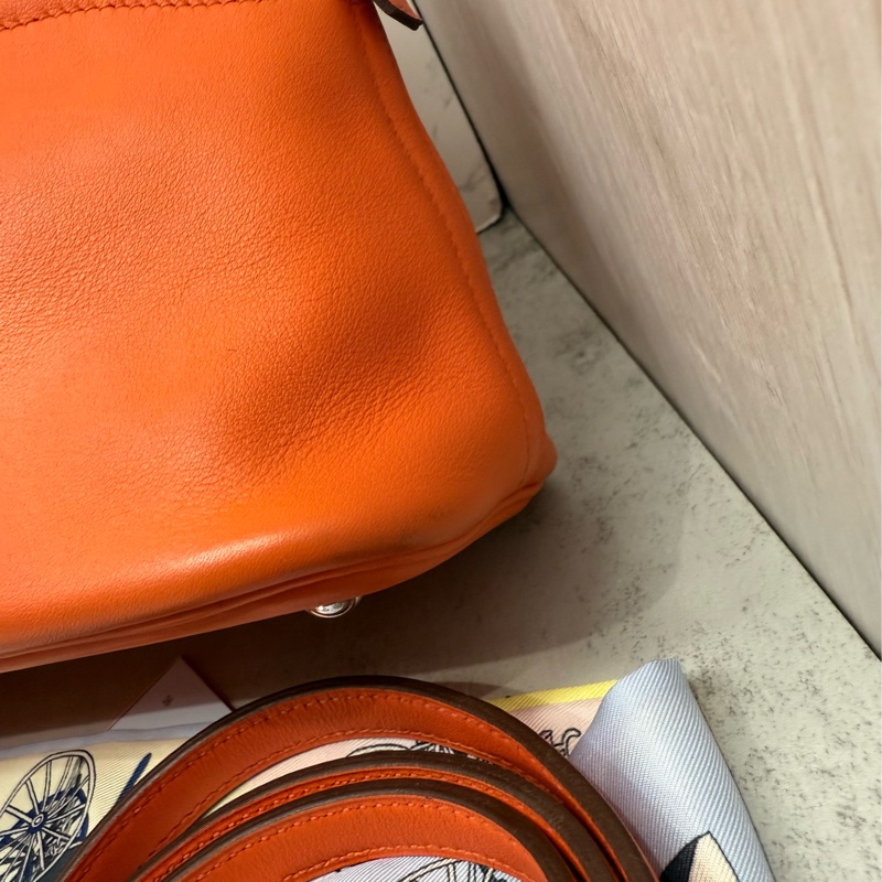 🧡✨Hermes 愛馬仕|Bolide 27 橘色小包子 保齡球包 X刻✨🧡-1