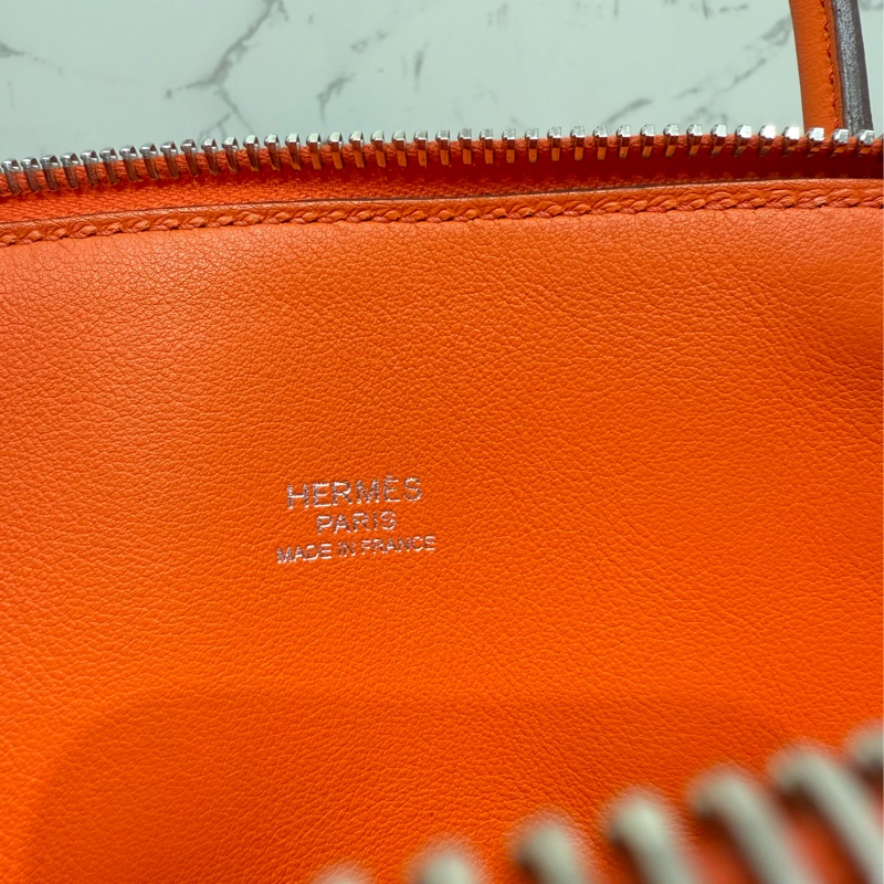 🧡✨Hermes 愛馬仕|Bolide 27 橘色小包子 保齡球包 X刻✨🧡-6