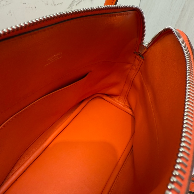 🧡✨Hermes 愛馬仕|Bolide 27 橘色小包子 保齡球包 X刻✨🧡-20