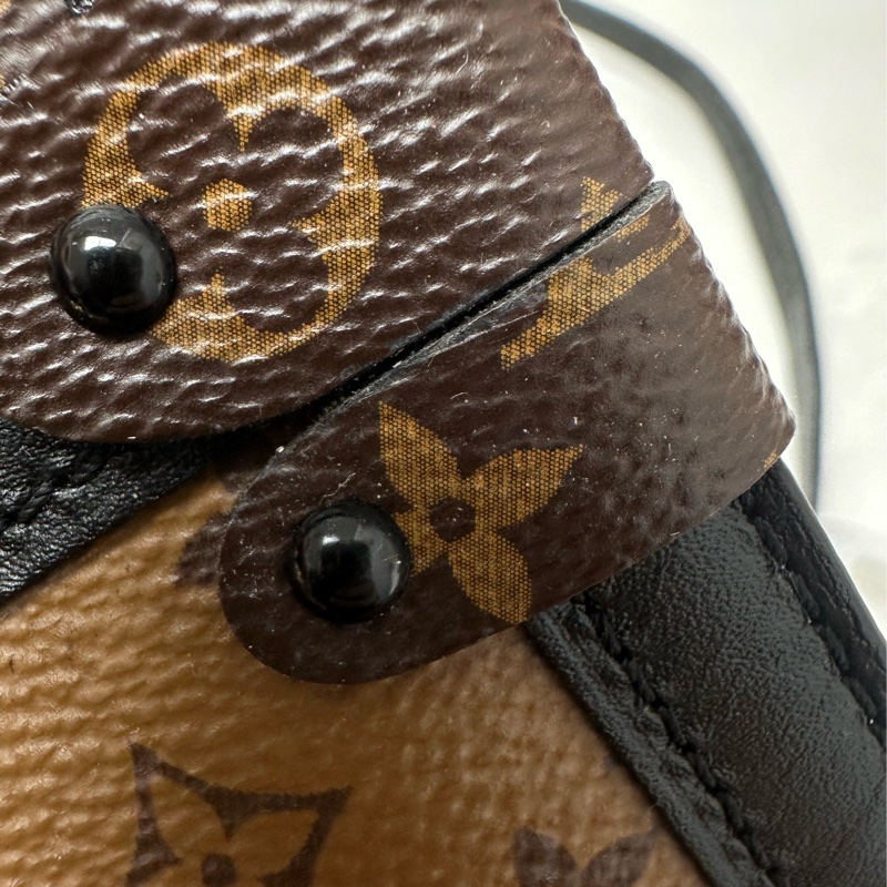 LV 老花焦糖拼色 Trunk Clutch 軟盒子 斜肩包-7