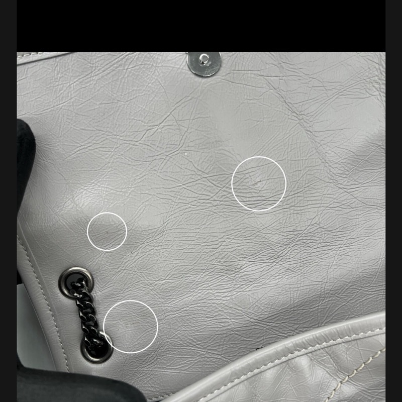 YSL Niki baby極稀有淺灰色/有購證-13