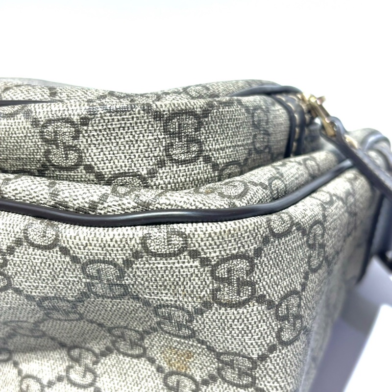 【美收精品】GUCCI 古馳 烏木色 塗層帆布 斜肩包 1-270-6