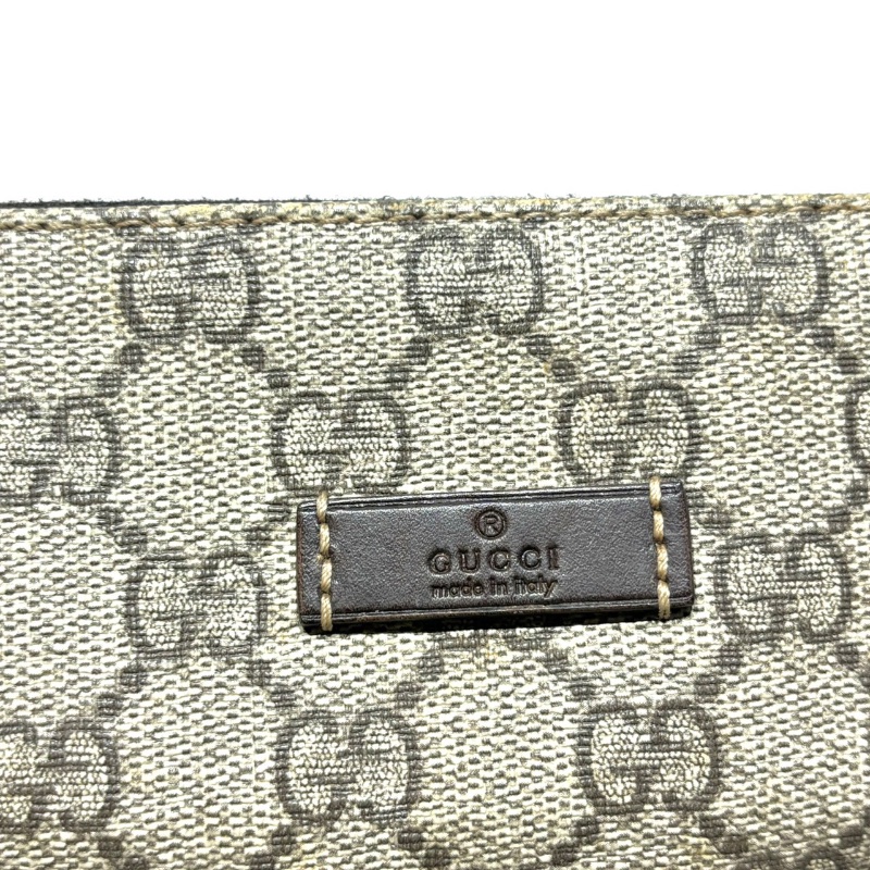 【美收精品】GUCCI 古馳 烏木色 塗層帆布 斜肩包 1-270-18