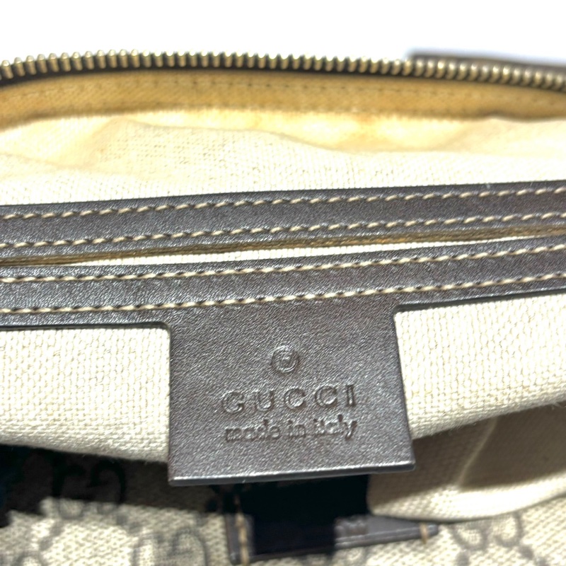 【美收精品】GUCCI 古馳 烏木色 塗層帆布 斜肩包 1-270-21