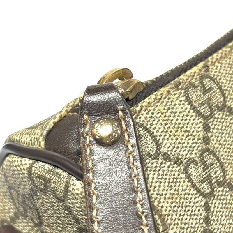 【美收精品】GUCCI 古馳 烏木色 塗層帆布 斜肩包 1-270-22