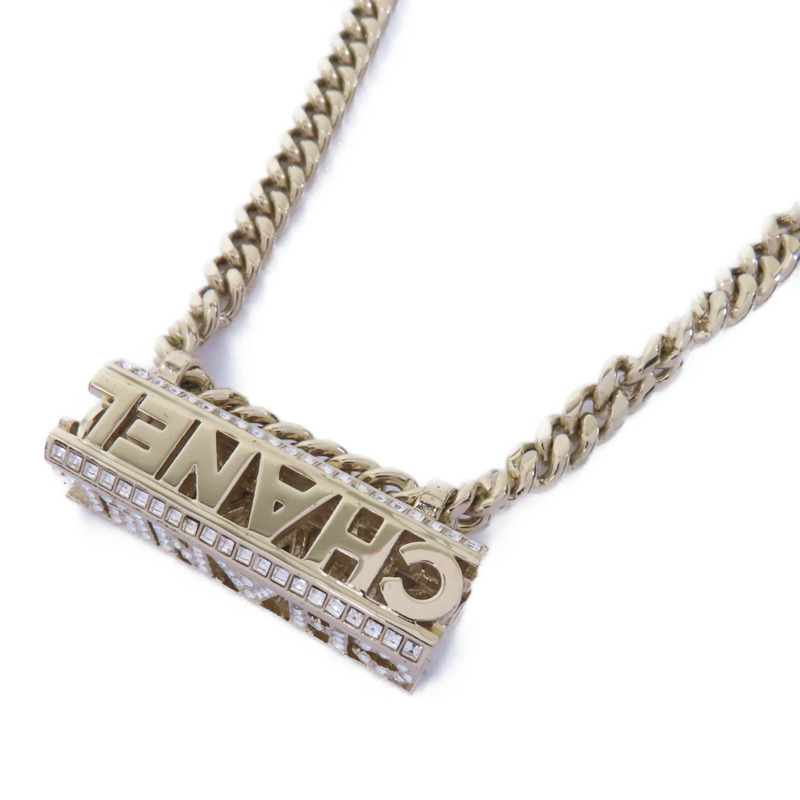 CHANEL 【激減優惠】金屬Necklace項鍊金色/透明-1