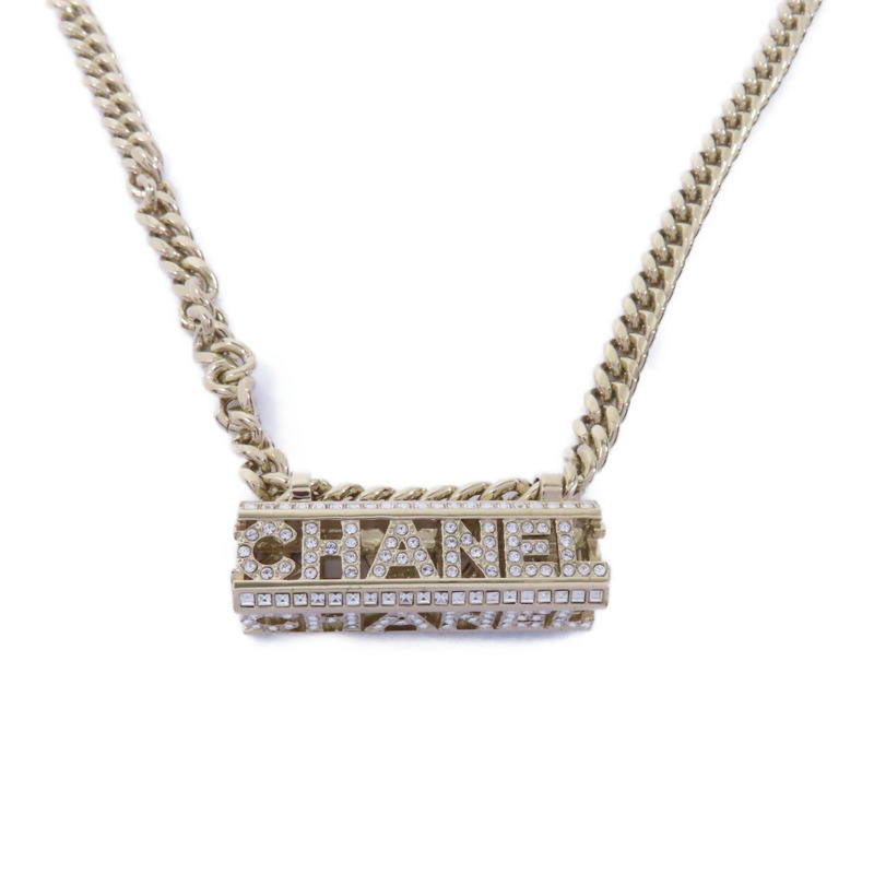 CHANEL 【激減優惠】金屬Necklace項鍊金色/透明-2