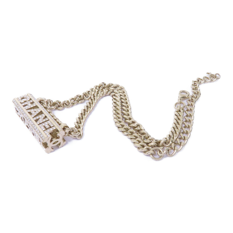 CHANEL 【激減優惠】金屬Necklace項鍊金色/透明-3