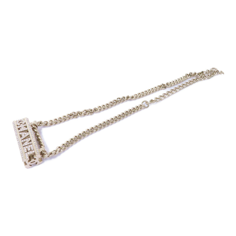 CHANEL 【激減優惠】金屬Necklace項鍊金色/透明-4
