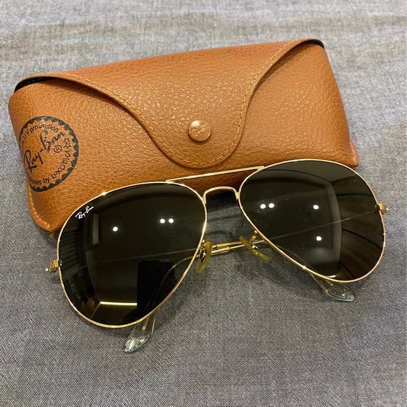 Ray-Ban 金框飛行員太陽眼鏡-0