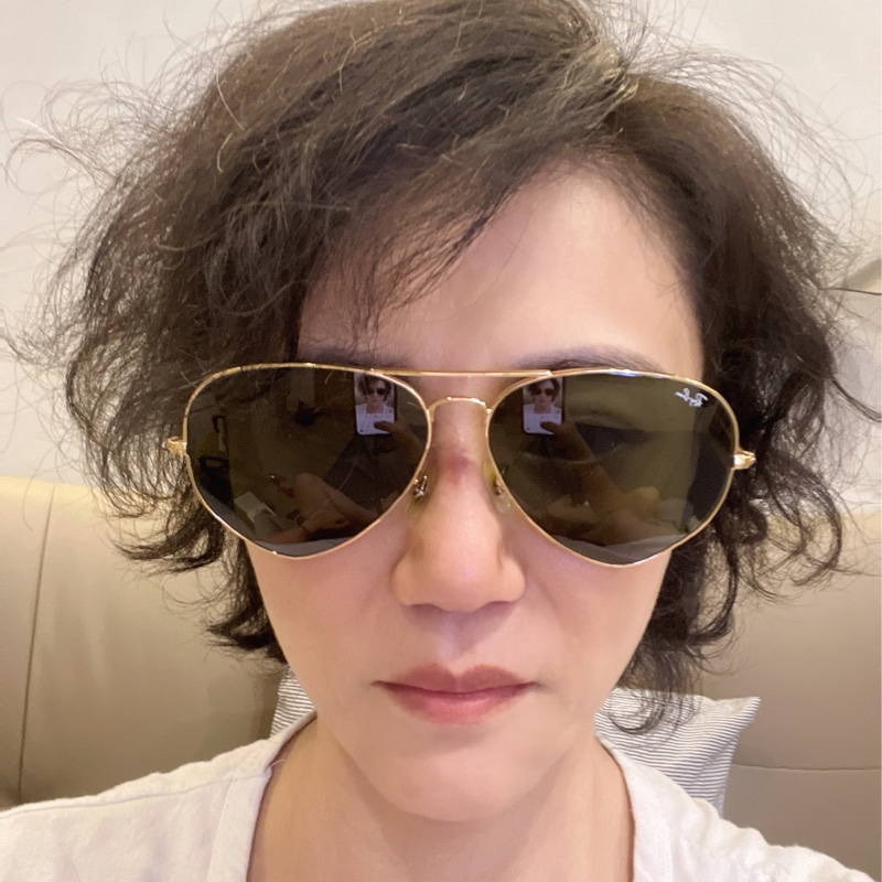 Ray-Ban 金框飛行員太陽眼鏡-6