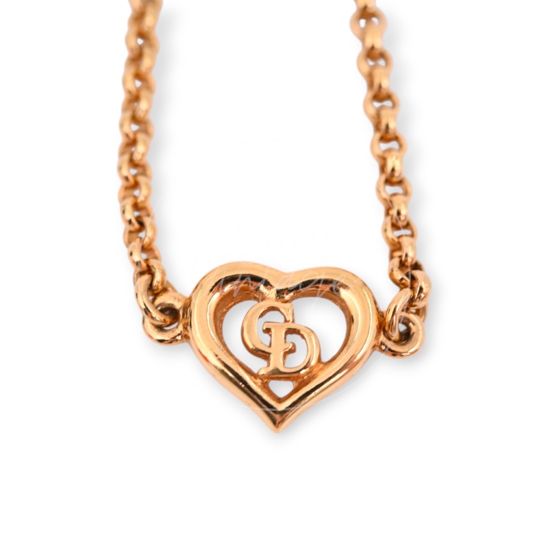 [Pre-owned] Christian Dior Heart CD Link Bracelet-0