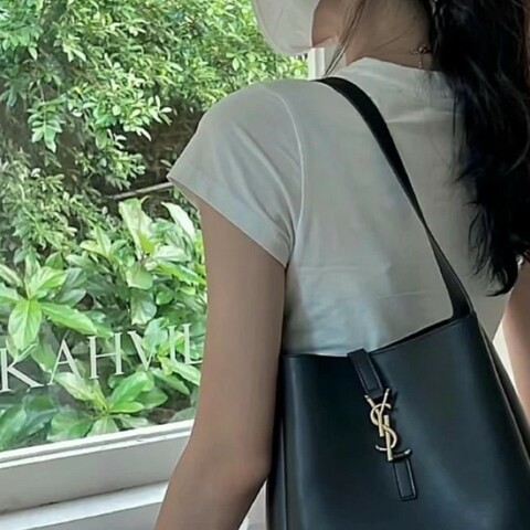 #YSL LE 5À 7皮革小型HOBO款