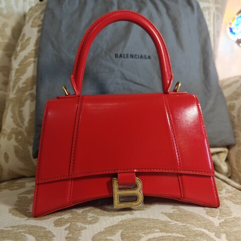 ❤️全新未拆🌹Balenciaga 巴黎世家 紅色 hourglass bag 沙漏包 S 小號 手提包 斜背包 兩用包 小廢包 小包 聖誕禮物