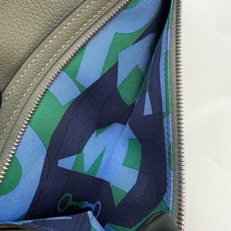 Hermes 全新 Citizen Twill Long Wallet Evercolor 對折長夾 皮夾 錢包 Gris Meyer & Bleu Saphir-5