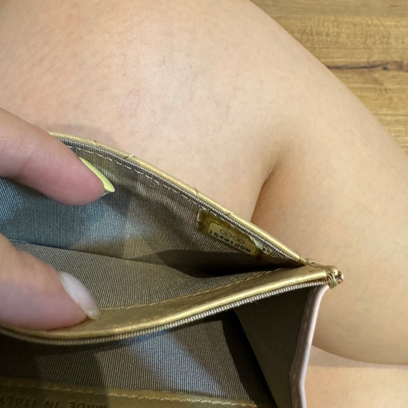 chanel 香奈兒 金 水鑽雙C 卡夾 卡包 錢包 零錢包 信用卡卡夾 短夾 皮夾-14