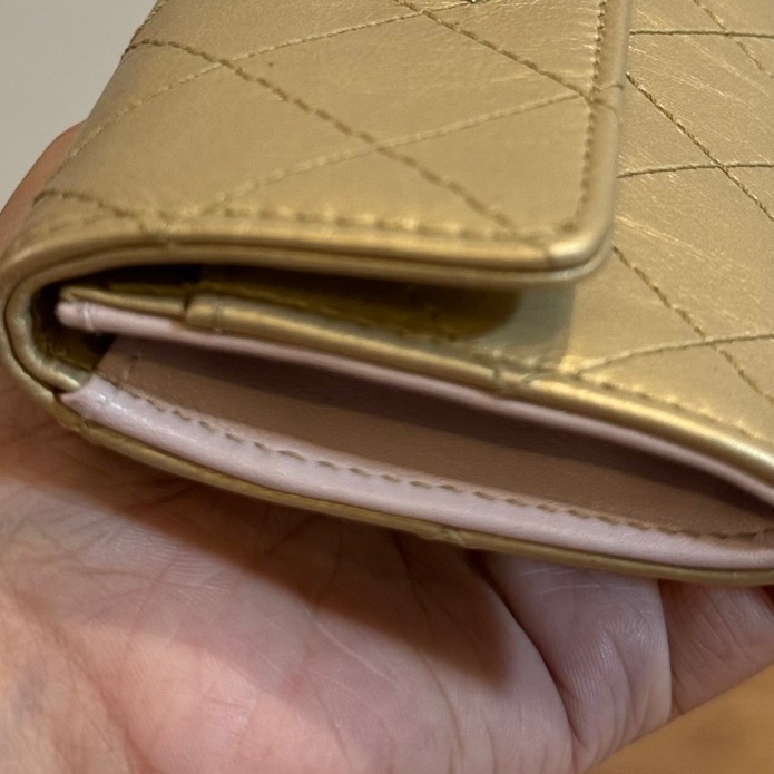 chanel 香奈兒 金 水鑽雙C 卡夾 卡包 錢包 零錢包 信用卡卡夾 短夾 皮夾-15