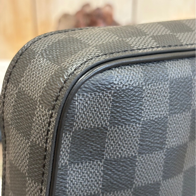 Louis Vuitton N40188 黑棋盤格帆布拉鍊斜背郵差包-26