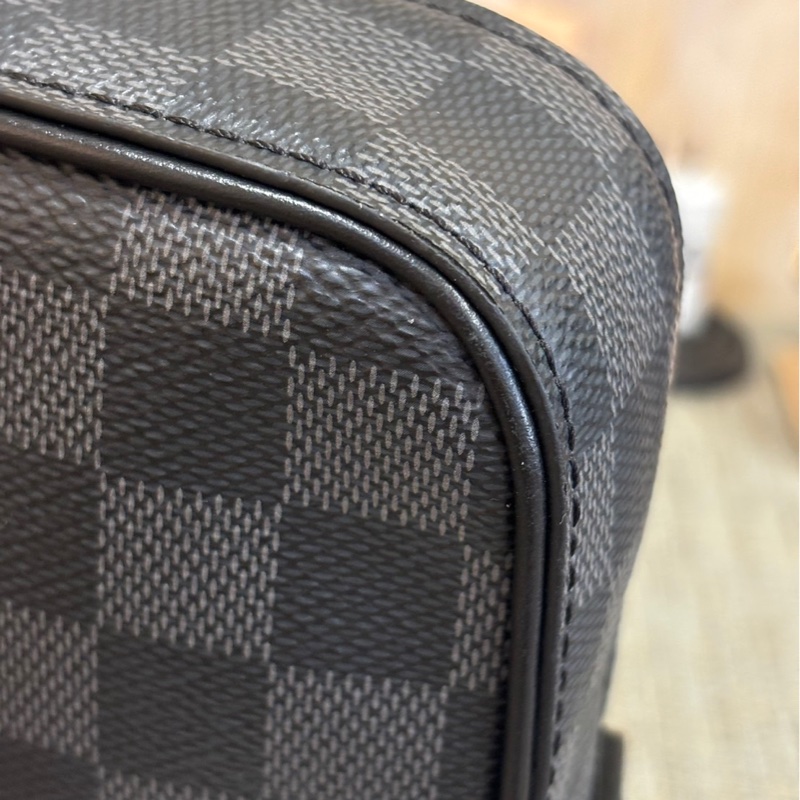 Louis Vuitton N40188 黑棋盤格帆布拉鍊斜背郵差包-28