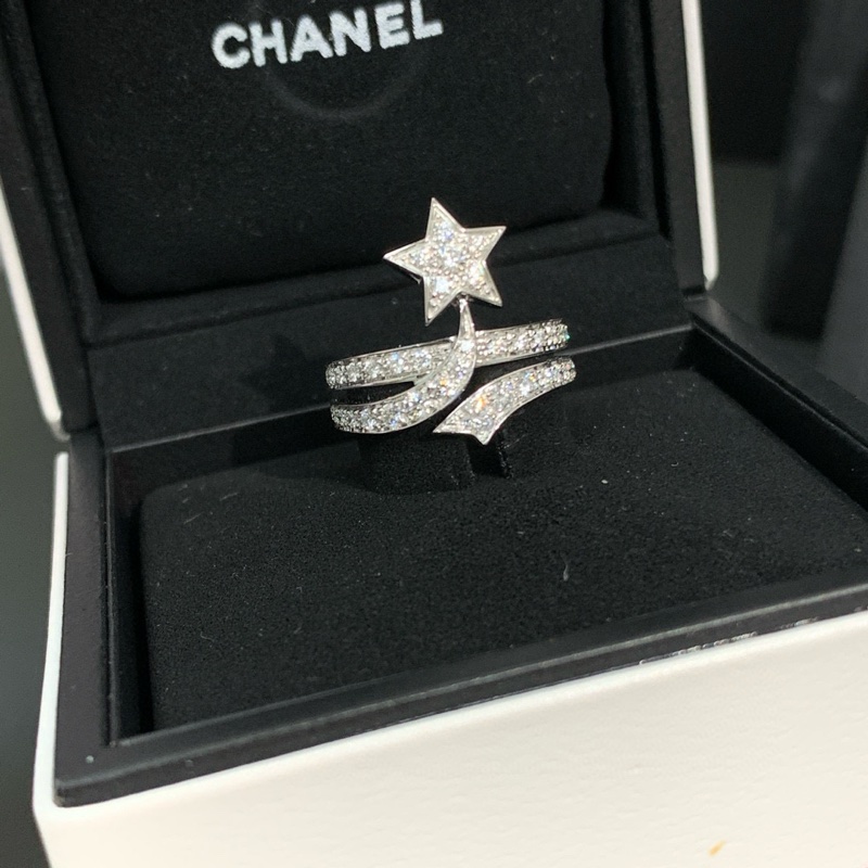 Chanel香奈儿 comete系列 高定珠宝系列 白金满钻彗星戒指-2