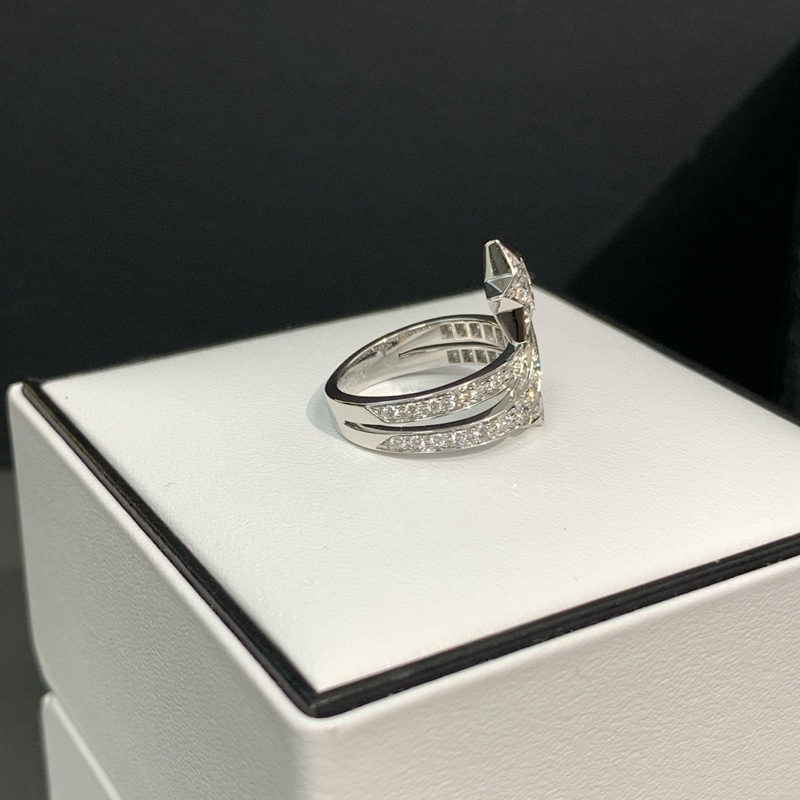 Chanel香奈儿 comete系列 高定珠宝系列 白金满钻彗星戒指-4