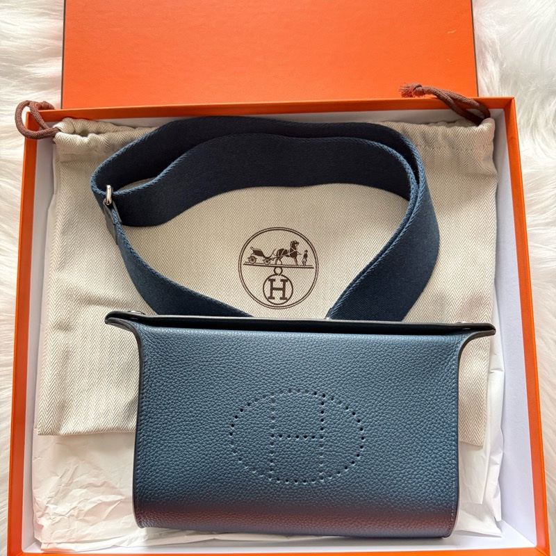 Hermes 愛馬仕 Videpoches W刻 普魯士藍-0