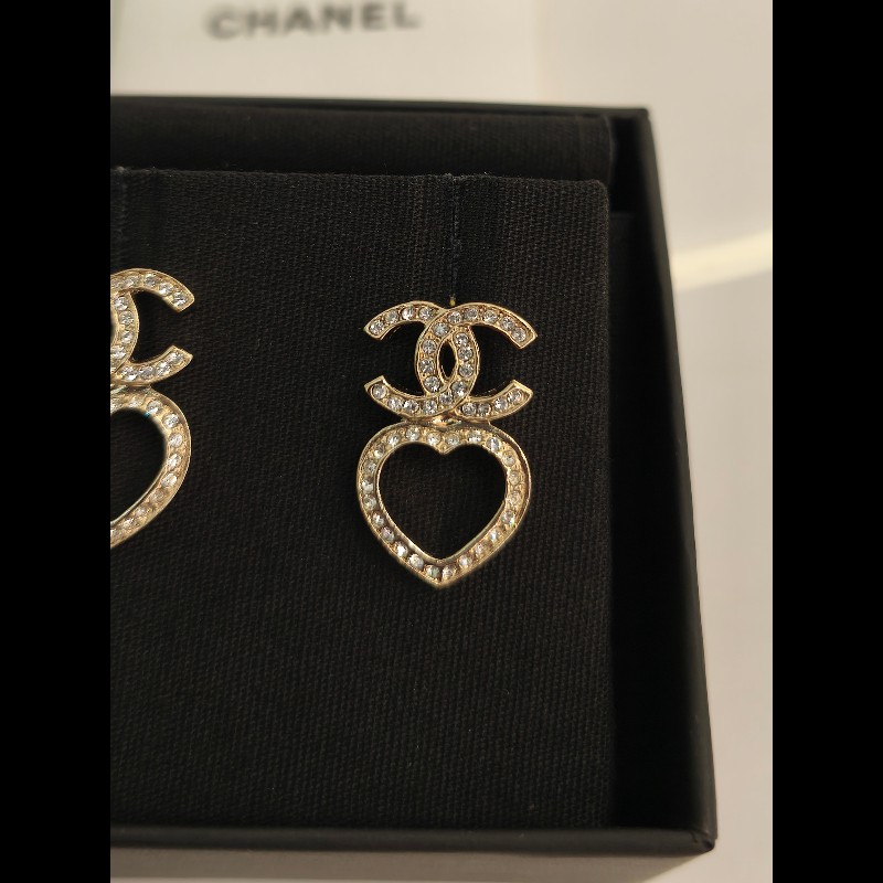 Chanel CC and Heart earrings-12