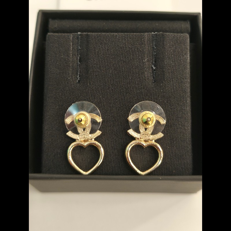 Chanel CC and Heart earrings-14