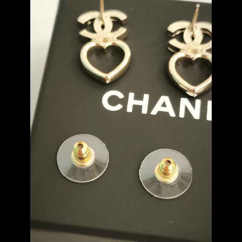 Chanel CC and Heart earrings-15