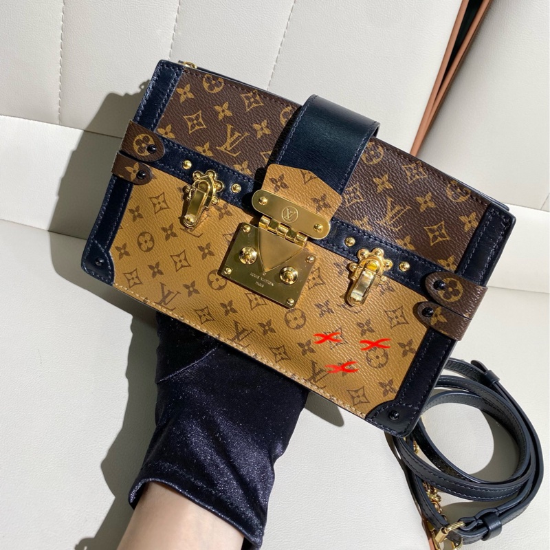 Lv路易威登 trunk clutch 老花拼色软盒子包-1