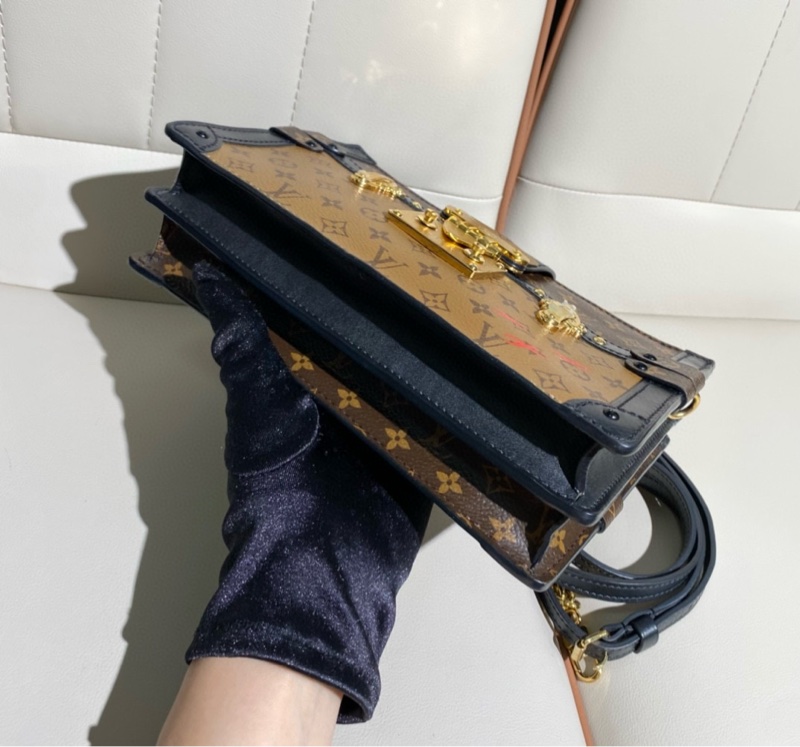 Lv路易威登 trunk clutch 老花拼色软盒子包-2
