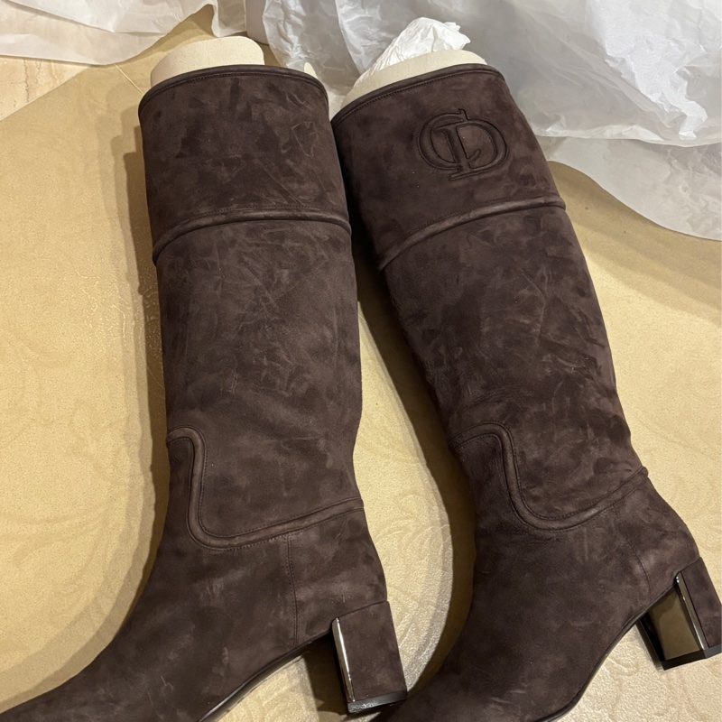 Dior可可色長靴-11