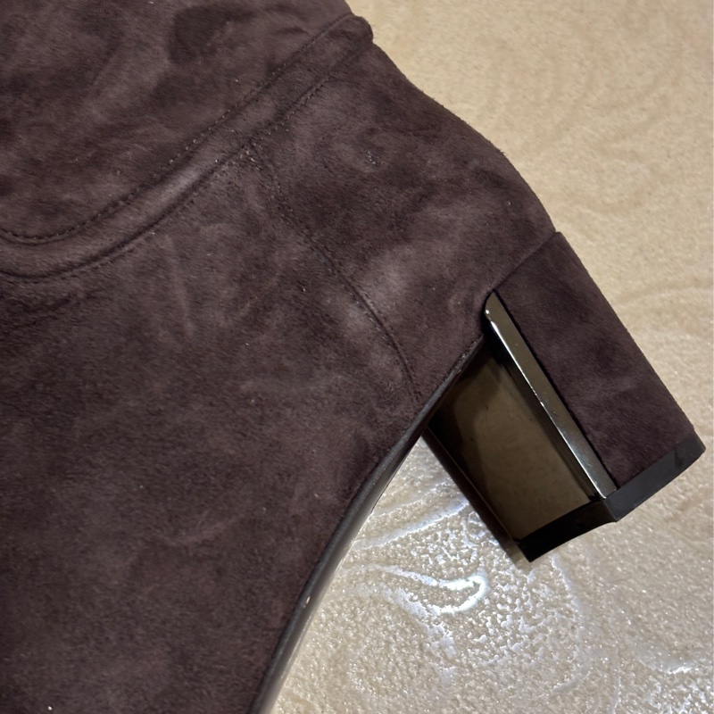 Dior可可色長靴-12