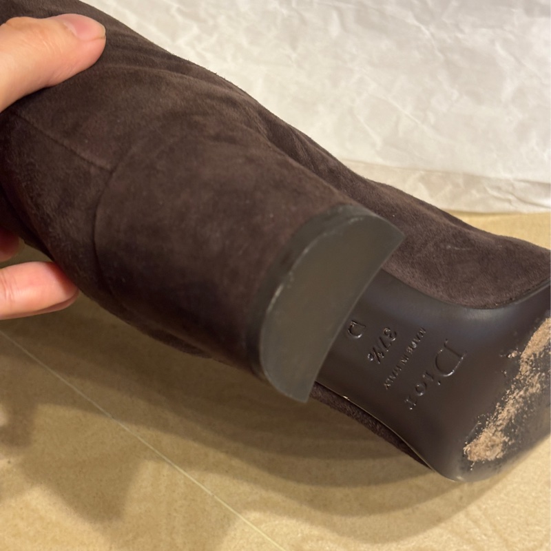 Dior可可色長靴-18