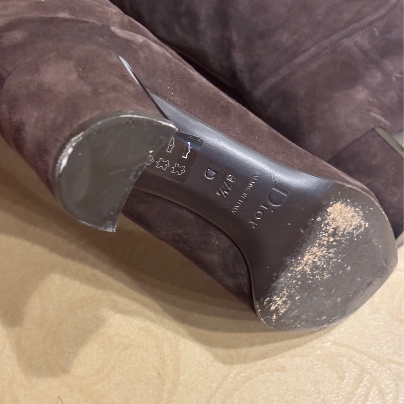 Dior可可色長靴-22