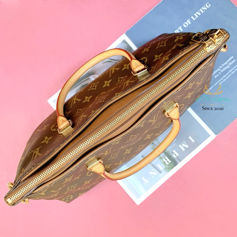 LV M40907 Pallas 字紋x可可色皮革兩用手提包-3