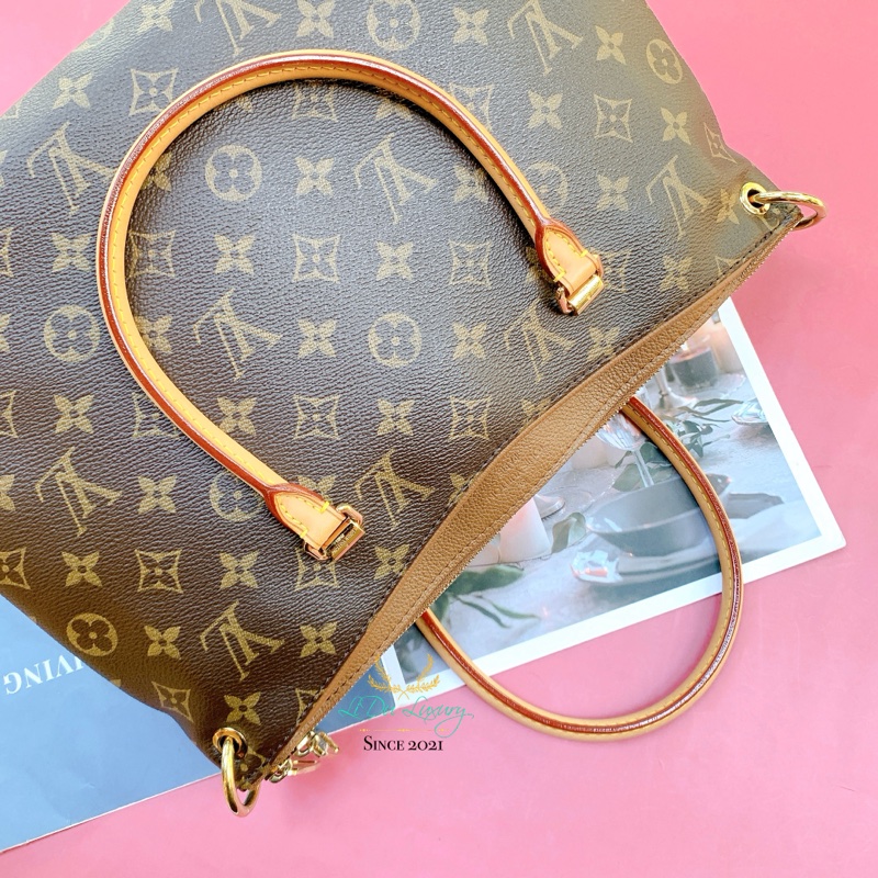 LV M40907 Pallas 字紋x可可色皮革兩用手提包-4