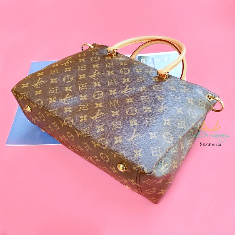 LV M40907 Pallas 字紋x可可色皮革兩用手提包-9