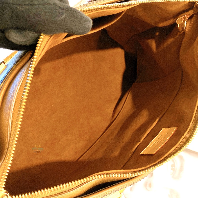 LV M40907 Pallas 咖啡字紋 x 可可色 皮革 梯形 兩用包 手提包 肩背包 側背包 公事包-13