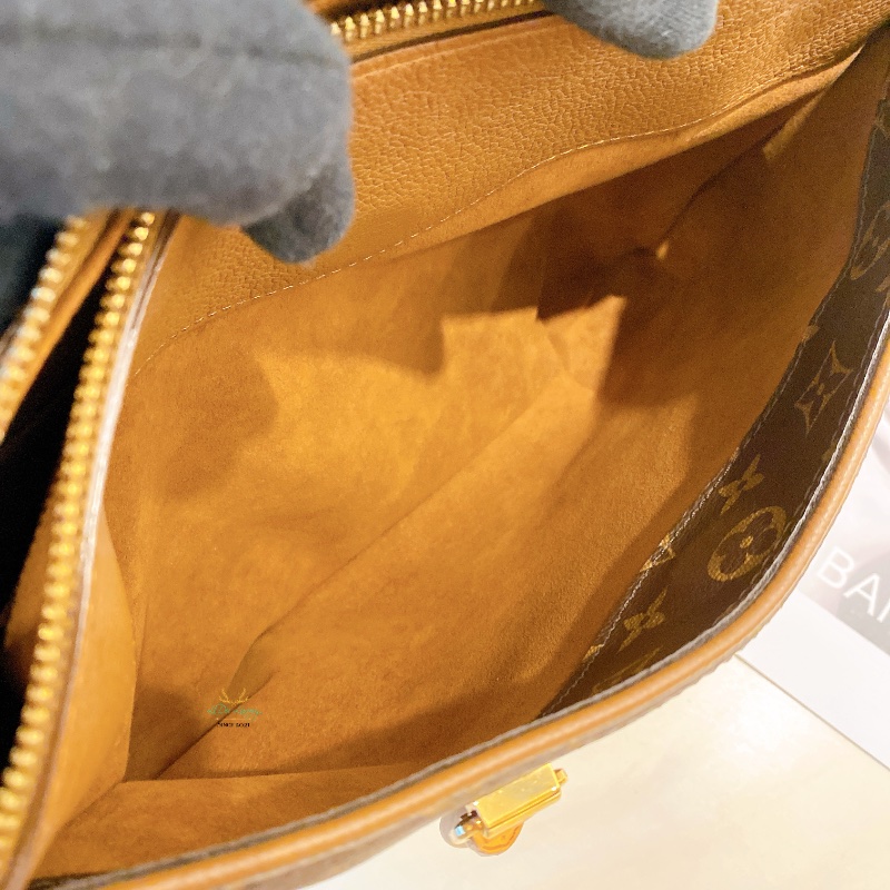 LV M40907 Pallas 咖啡字紋 x 可可色 皮革 梯形 兩用包 手提包 肩背包 側背包 公事包-15