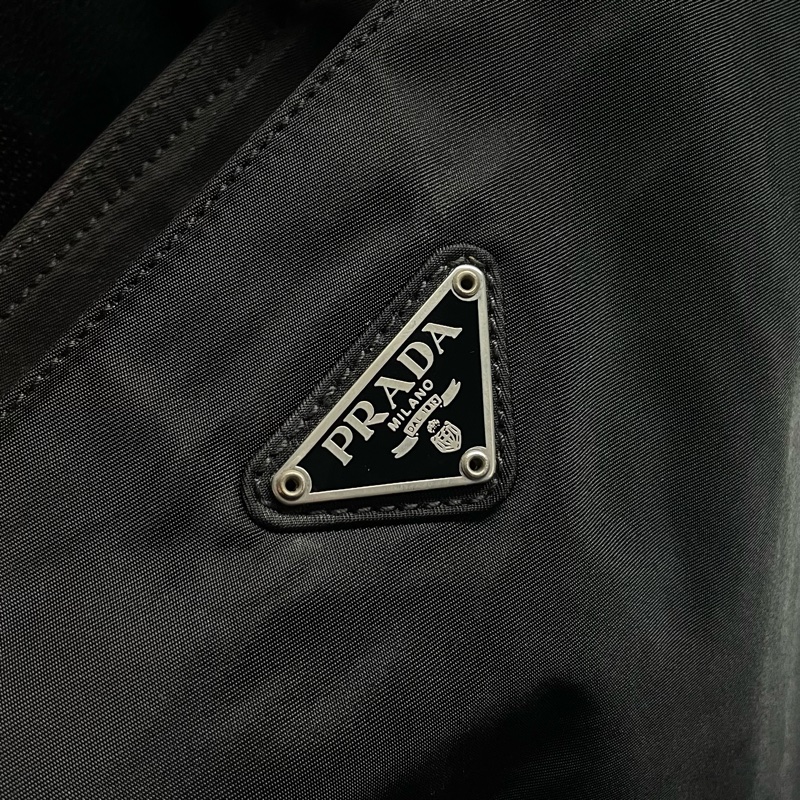 Prada 經典黑色拉鏈尼龍托特包 Nylon tote bag 單肩包 手提包 25cm-5