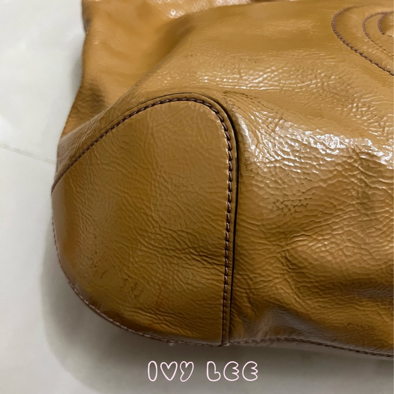Gucci 漆皮 Soho 鏈條流蘇 326706 奶茶棕 咖啡 肩背包 手提包 二手精品-18